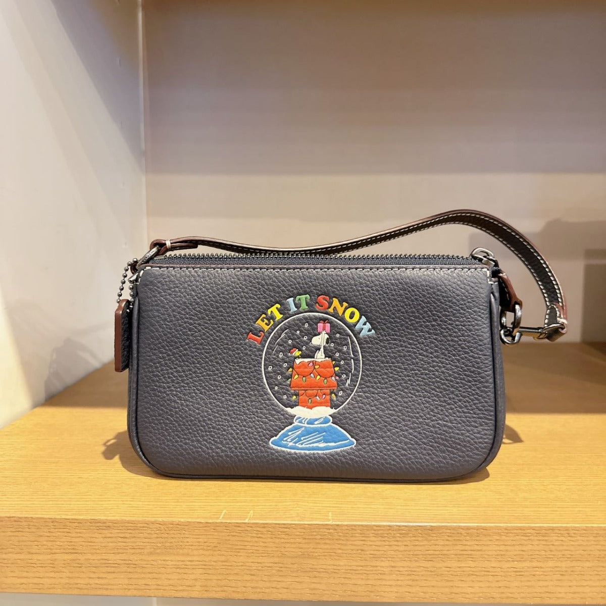 Coach CE859 Coach X Peanuts Nolita 19 With Snoopy In Gunmetal/Midnight Navy Multi Coach CE859 Coach X Peanuts Nolita 19 With Snoopy In Gunmetal/Midnight Navy Multi